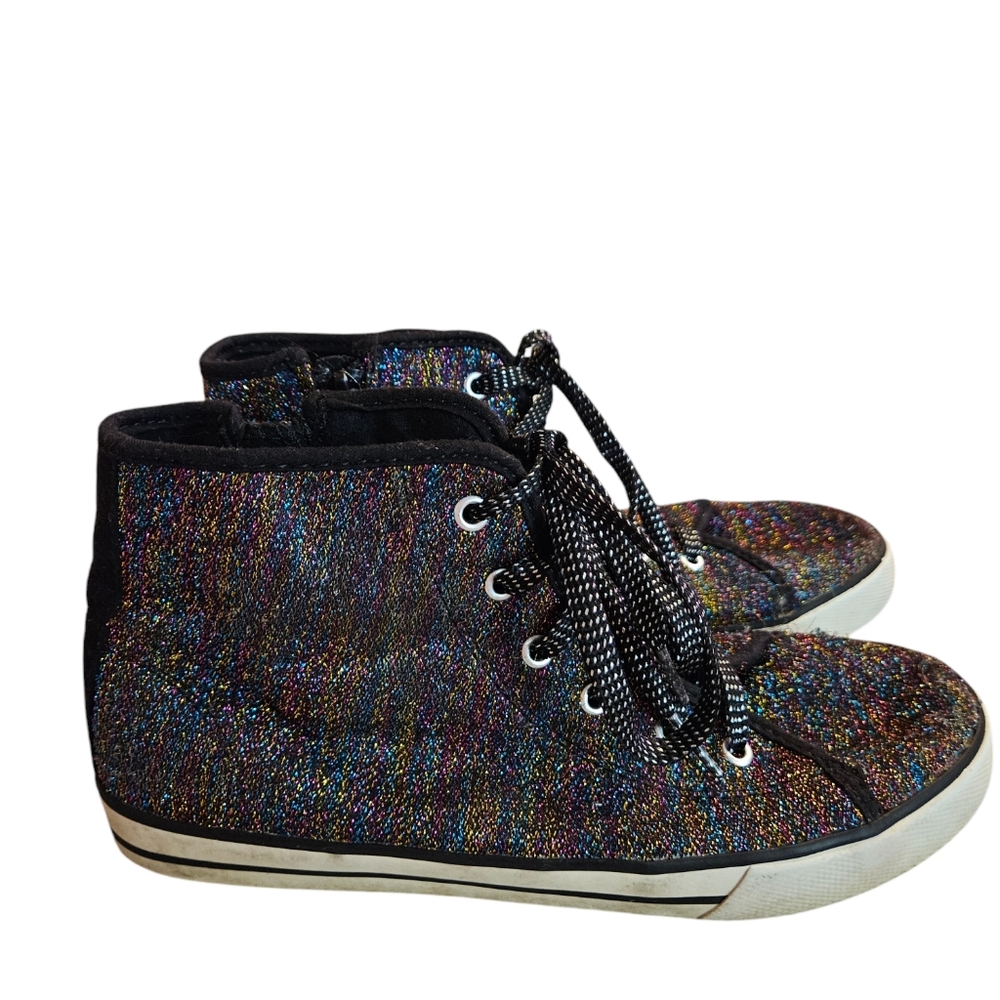 Kidpik Girls Glitter Sneakers Sz 5 Med